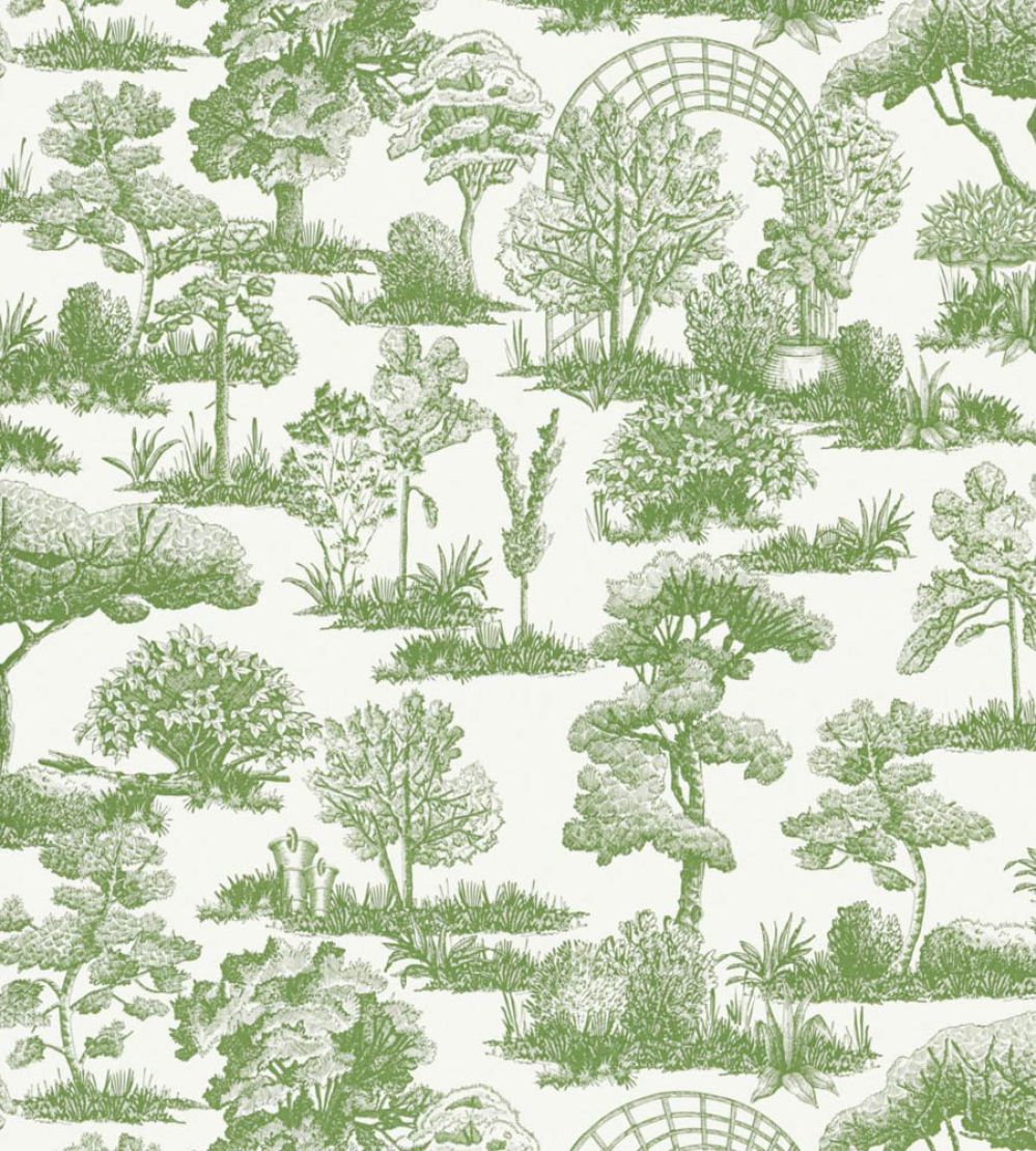 Garden Toile Wallpaper by Scalamandre Meadow
