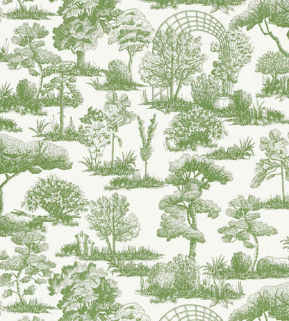 Garden Toile Wallpaper by Scalamandre Meadow