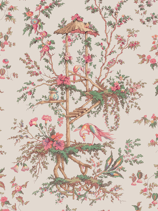 Gardens Of Amytis Wallpaper by Divine Savages in Blanc, pattern swatch
