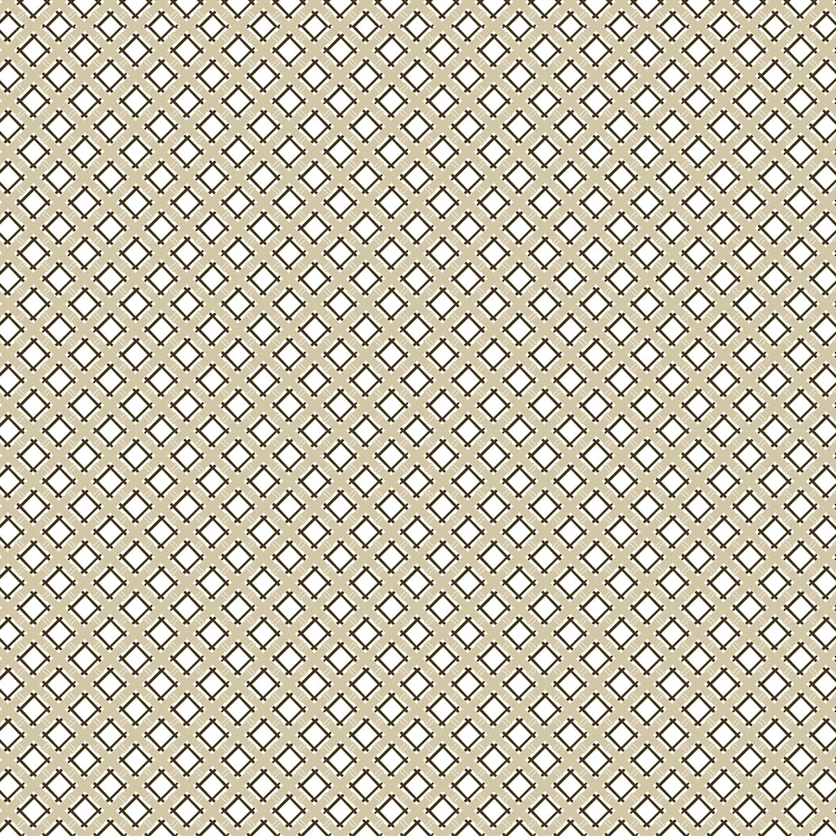 Trellis Fabric by Gaston y Daniela in Beige/Negro