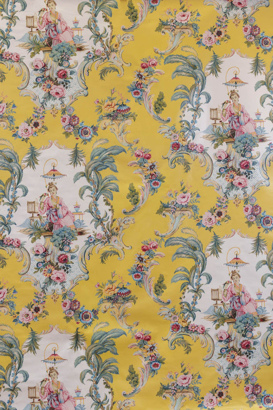 Geisha Fabric by Jean Monro in Chinese Yellow