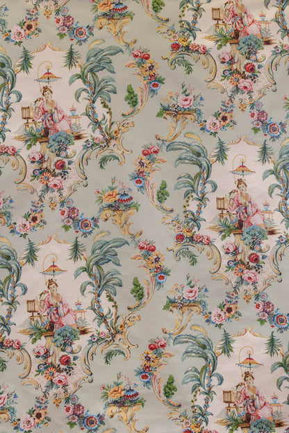 Geisha Fabric by Jean Monro in Duck Egg