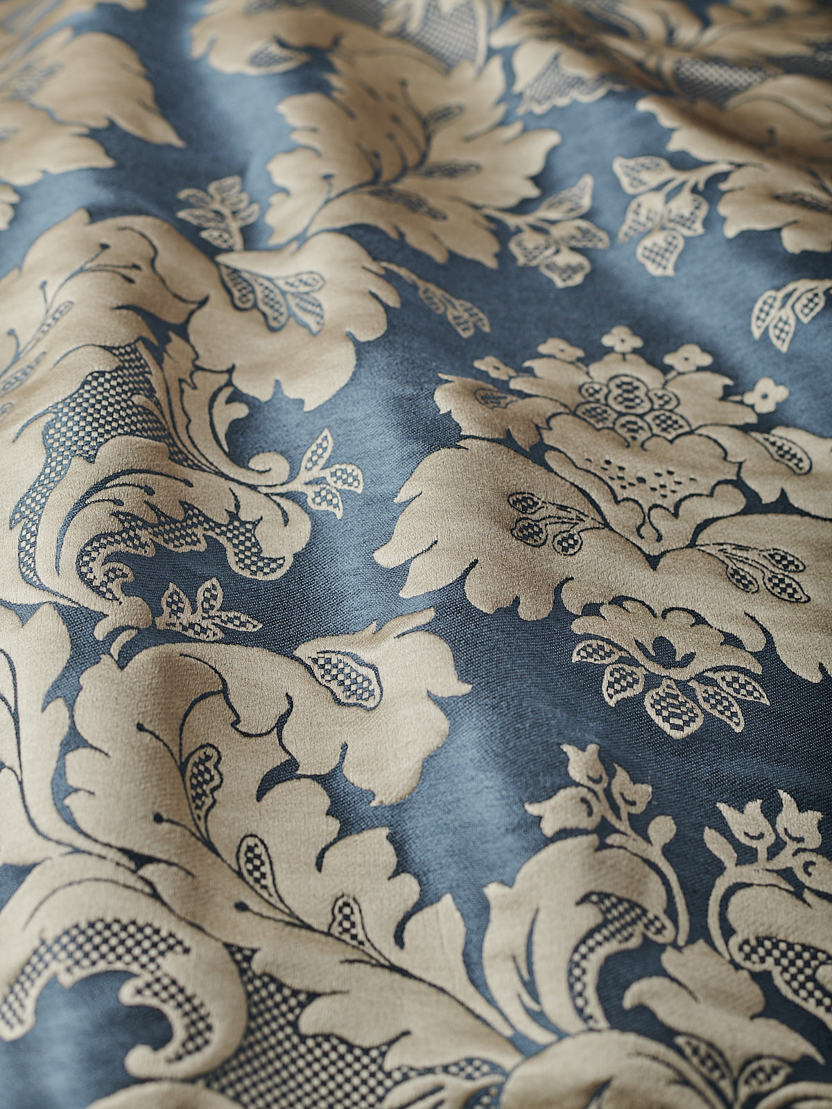 Genevieve Fabric by Watts 1874 in Matisse Blue Chiffon