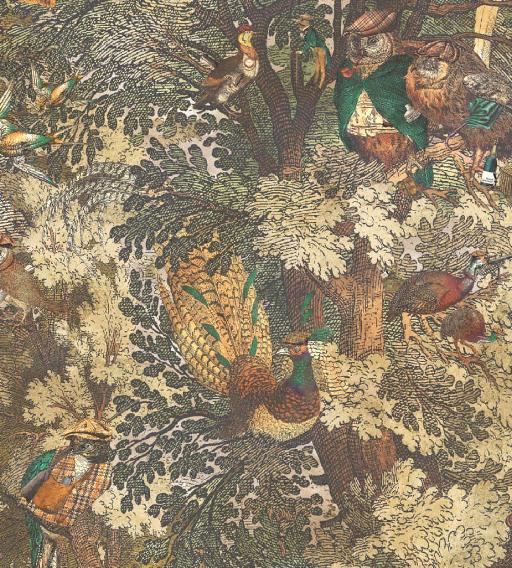 Gentlemen Birds Wallpaper by Brand McKenzie Autumn