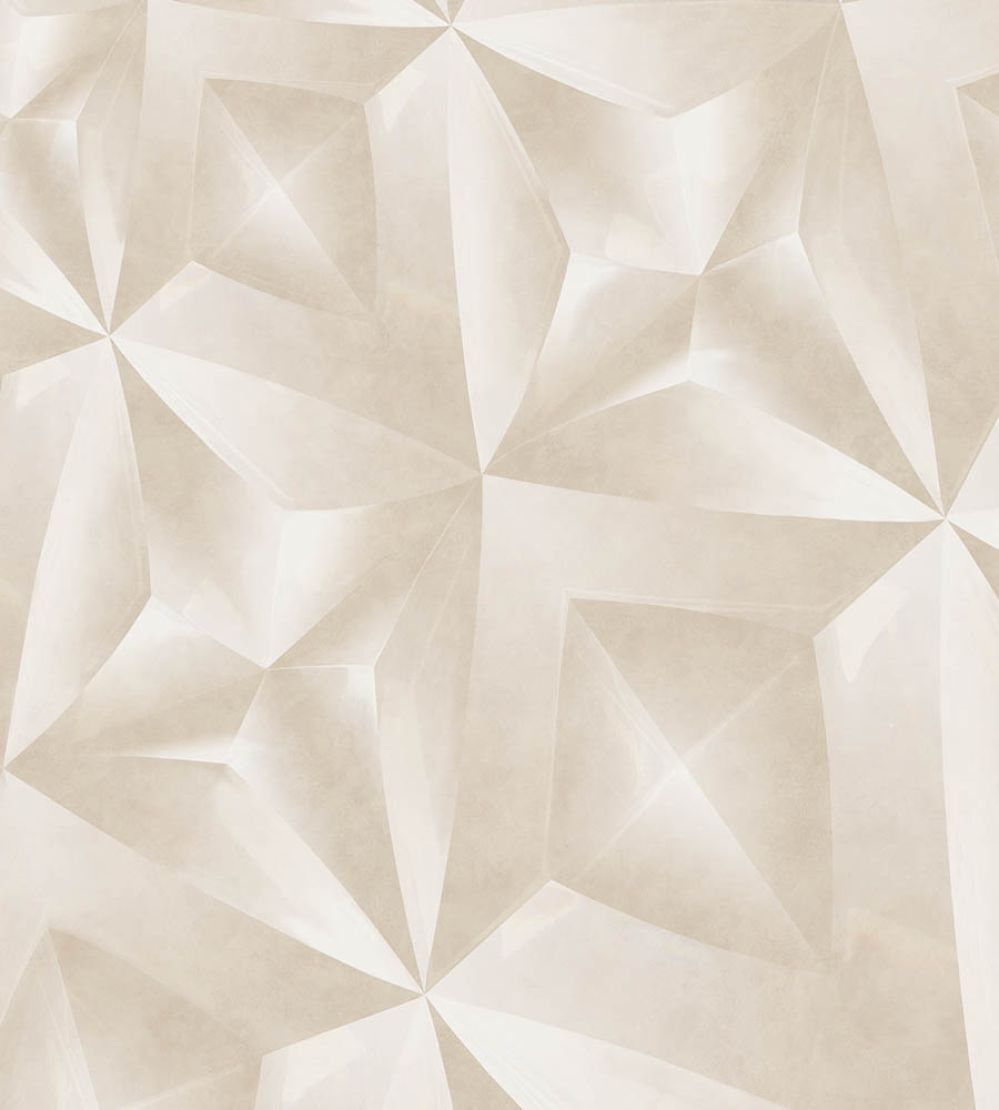 Geo Diamond Mural by Eijffinger Beige/Sand