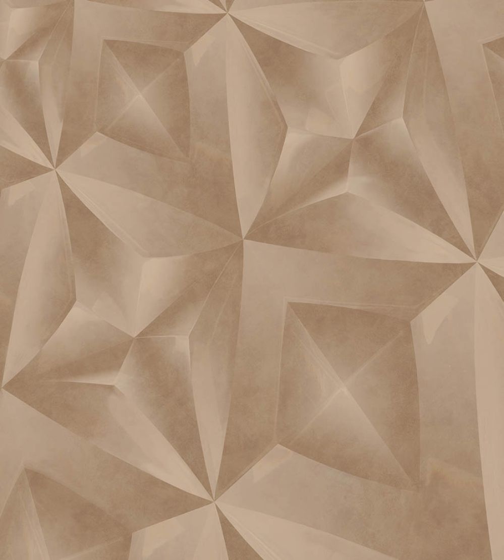 Geo Diamond Mural by Eijffinger Brown/Taupe