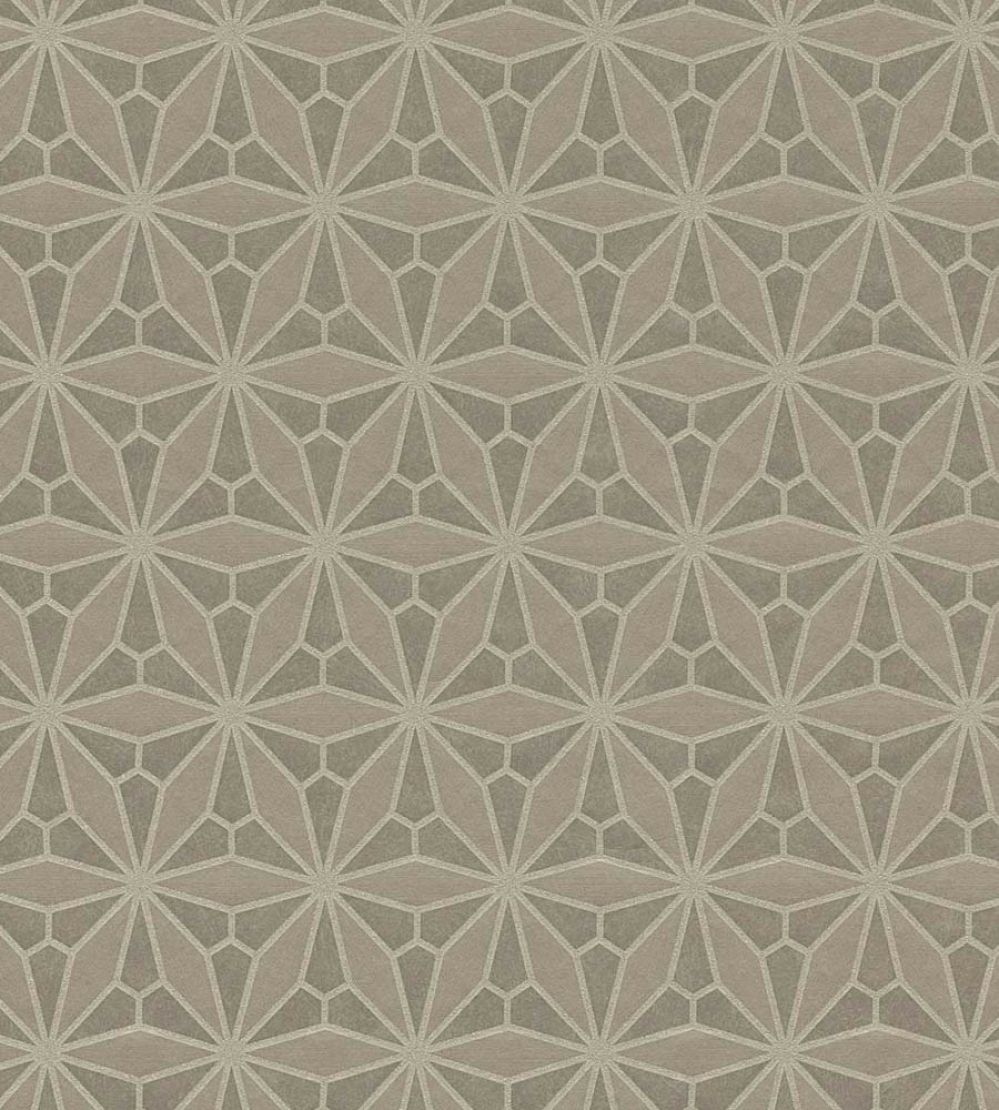 Geo Floral Wallpaper by Eijffinger Brown/Taupe