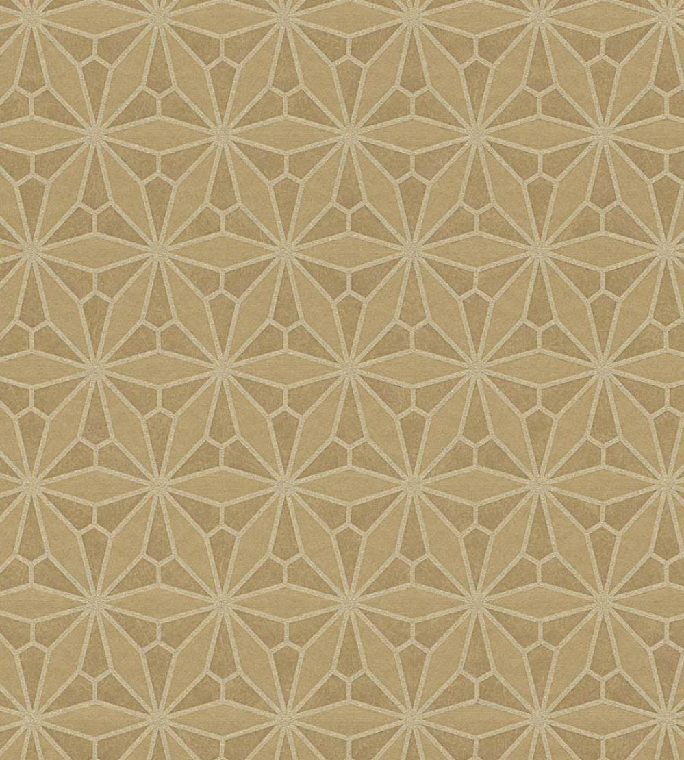 Geo Floral Wallpaper by Eijffinger Gold