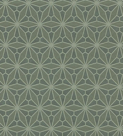 Geo Floral Wallpaper by Eijffinger Green