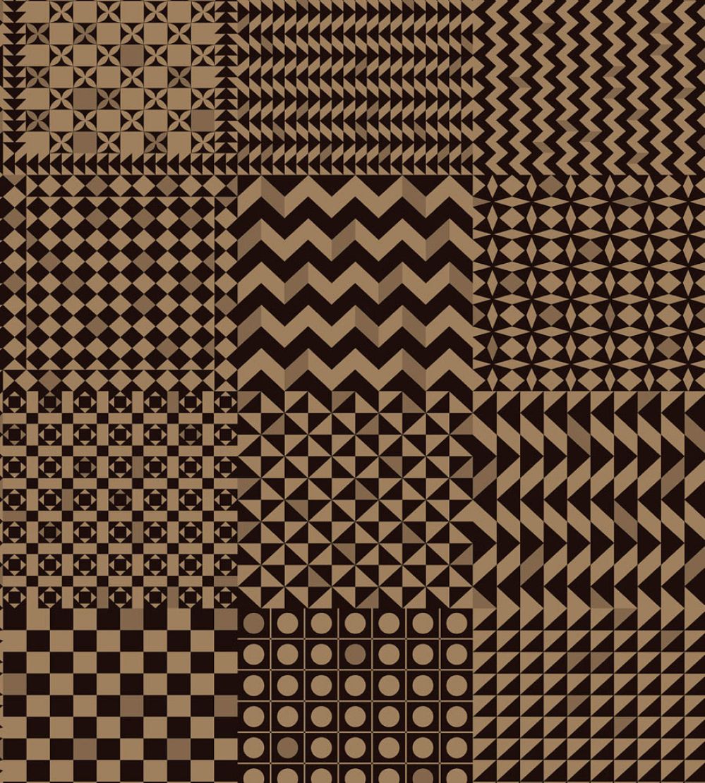 Geometrico Wallpaper by Cole & Son Black & Gold