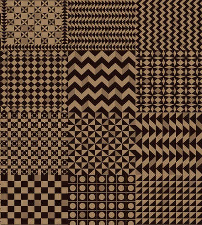 Geometrico Wallpaper by Cole & Son Black & Gold