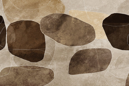 Geometry Forms Brown mural by Rebel Walls