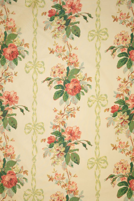 Geraldine Fabric by Jean Monro in Green Ribbon