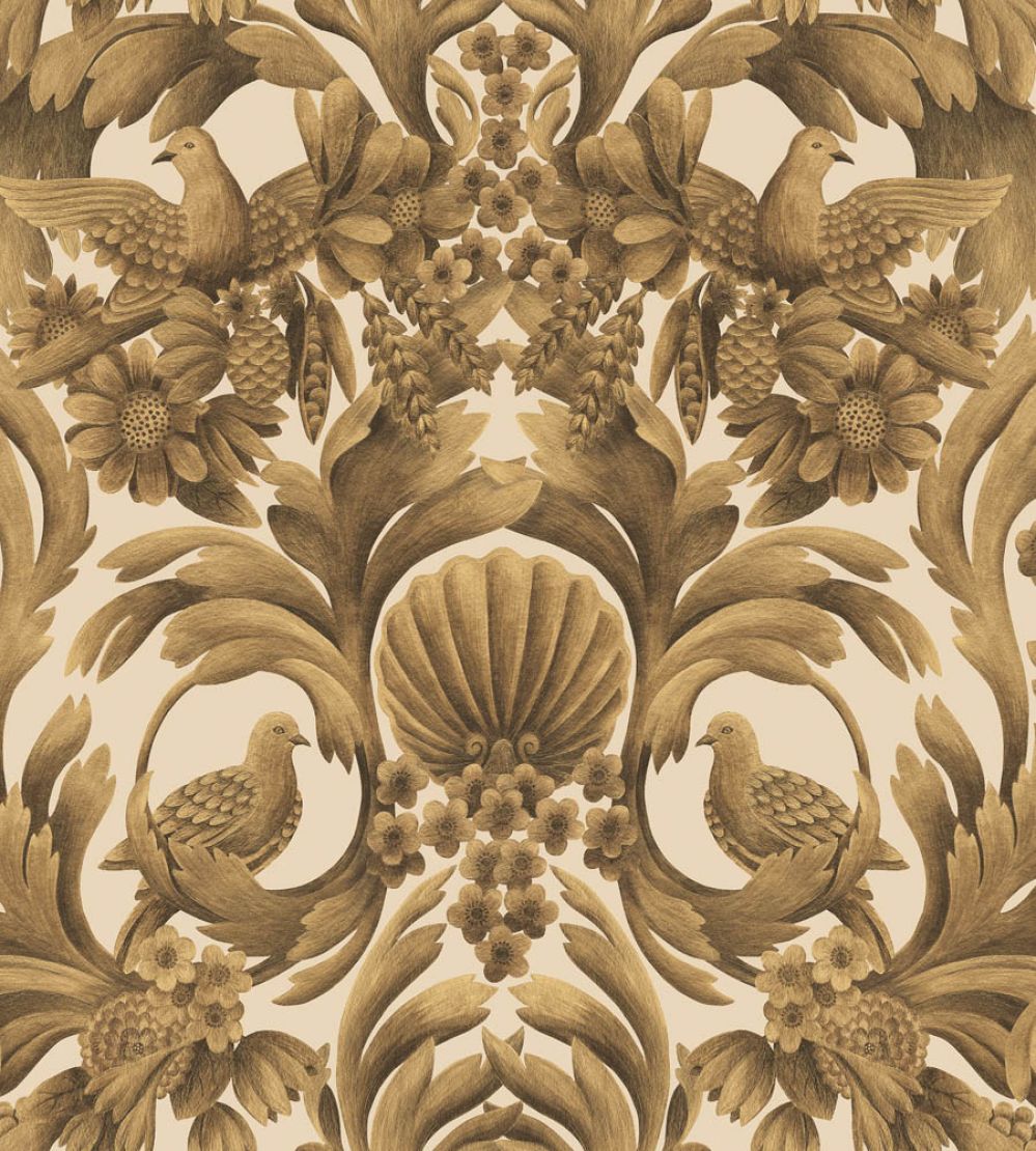 Gibbons Carving Wallpaper by Cole & Son Gold