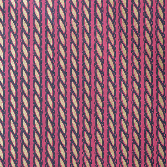 Gilded Rope Wallpaper by Flora Soames in Ruby