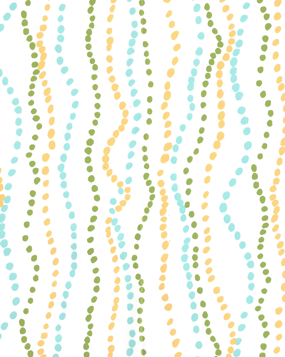 Ginza Inca Aqua Jungle on White wallpaper by China Seas