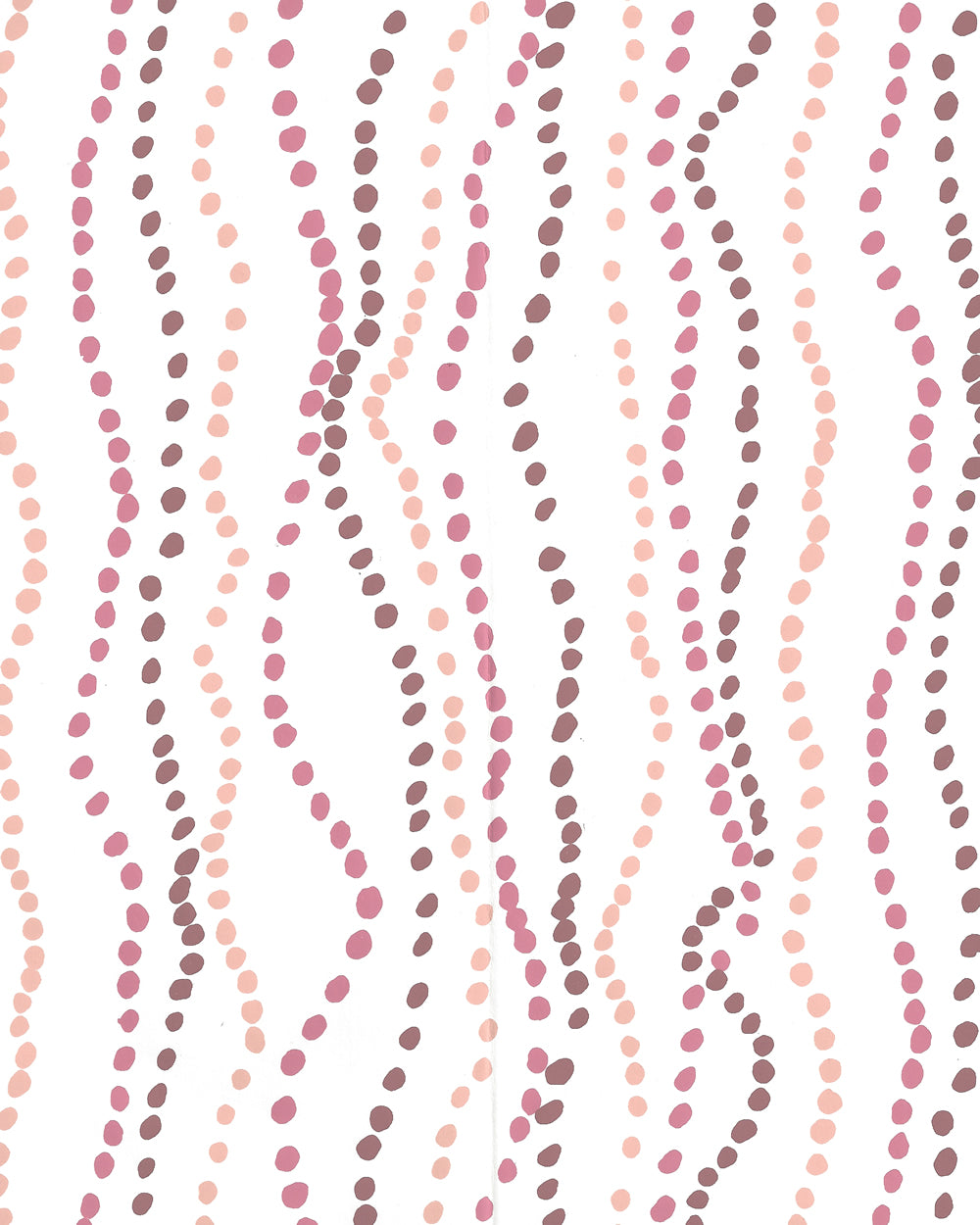 Ginza Magenta Plum Pink on White wallpaper by China Seas