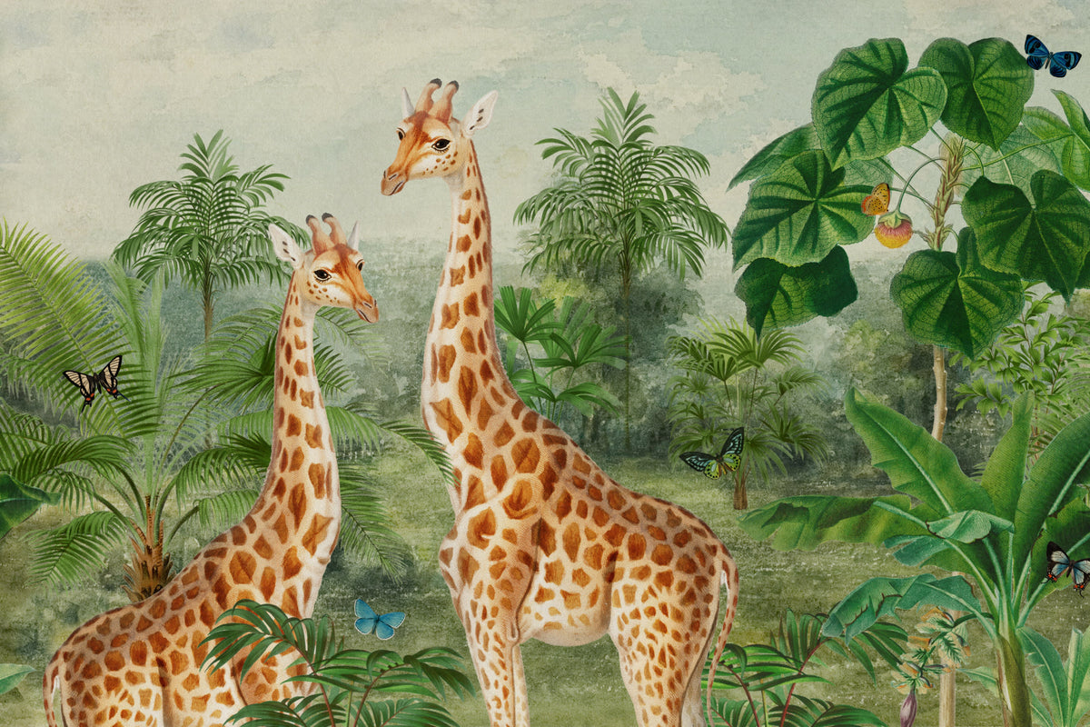 Giraffa Original mural by Hovia