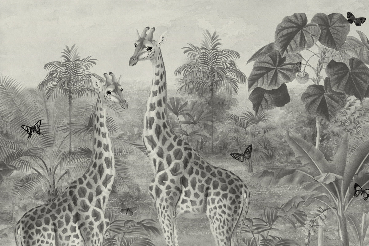 Giraffa Grey mural by Hovia