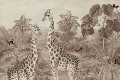 Giraffa Beige mural by Hovia
