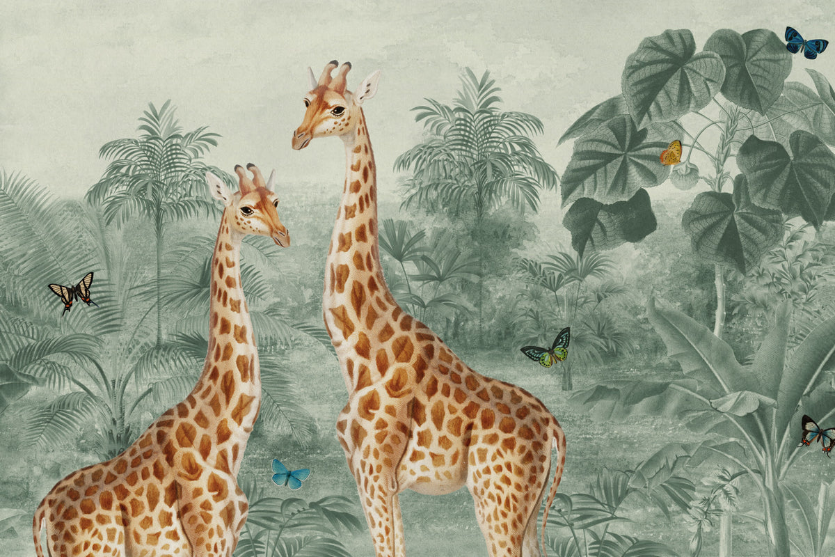 Giraffa Green mural by Hovia