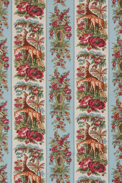 Giraffe Stripe Fabric by Jean Monro in Berry Blue