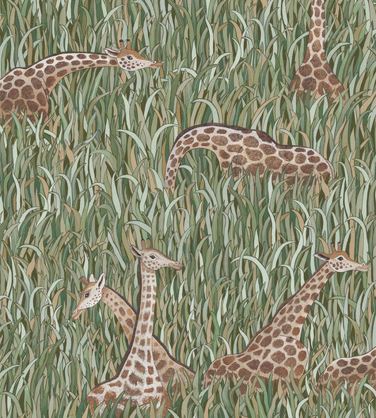 Giraffes Wallpaper by Josephine Munsey Green