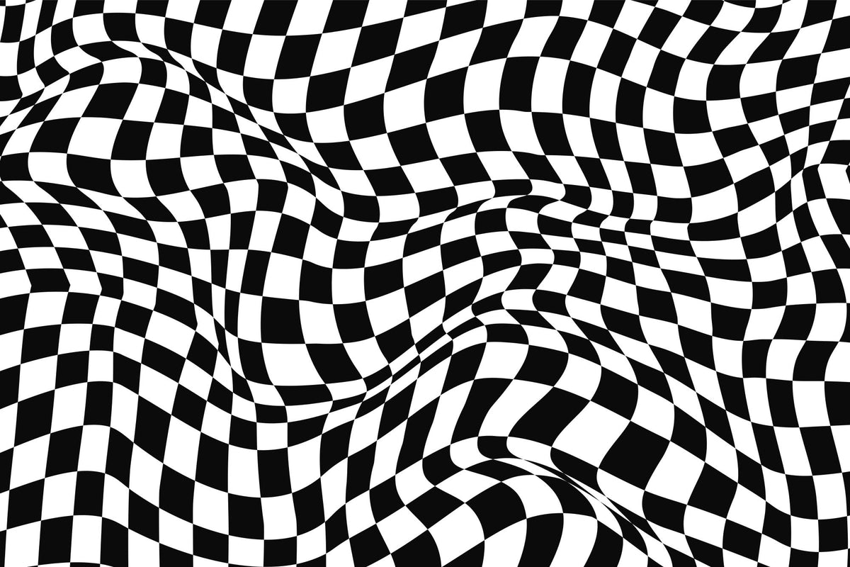 Glitch Black & White mural by Hovia