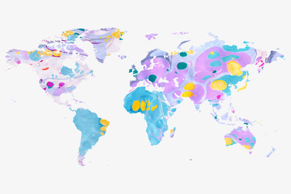 Globetrotter Multi-Coloured mural by Hovia