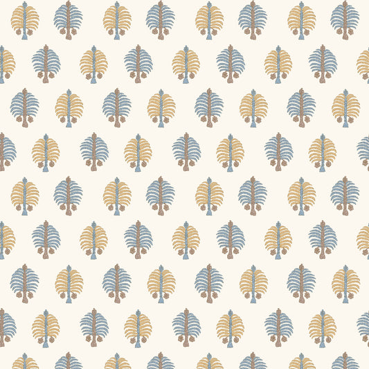 Gobi Performance Blue/Yellow fabric by Penny Morrison