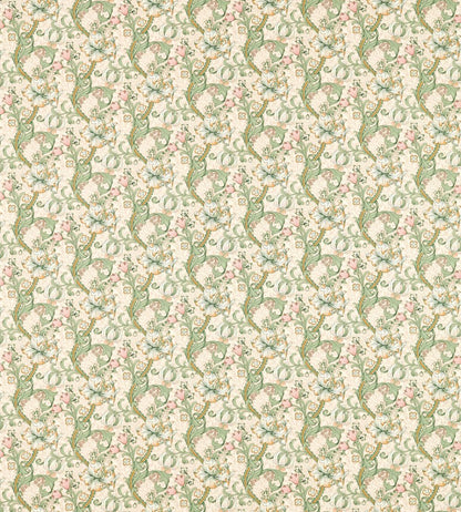 Golden Lily Fabric by Clarke & Clarke Linen/Blush