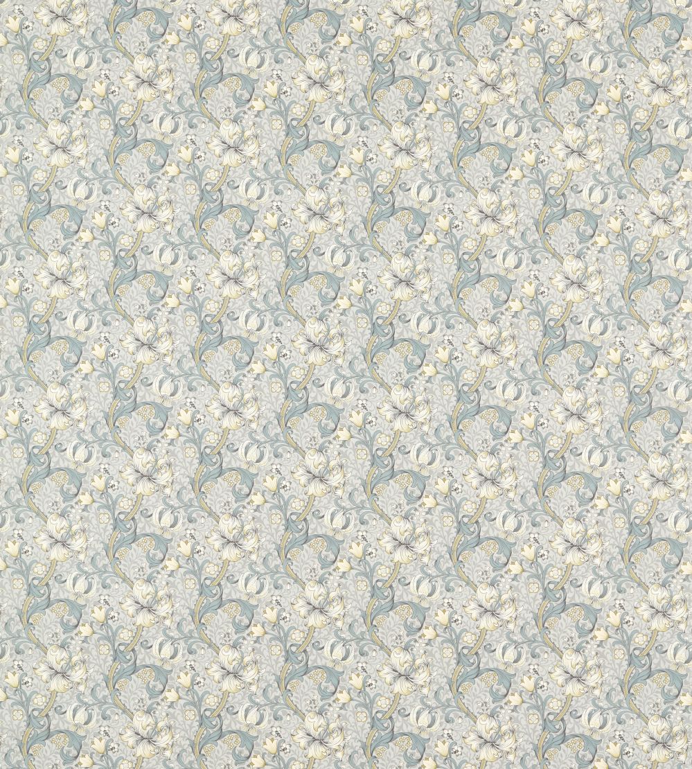 Golden Lily Fabric by Clarke & Clarke Slate/Dove