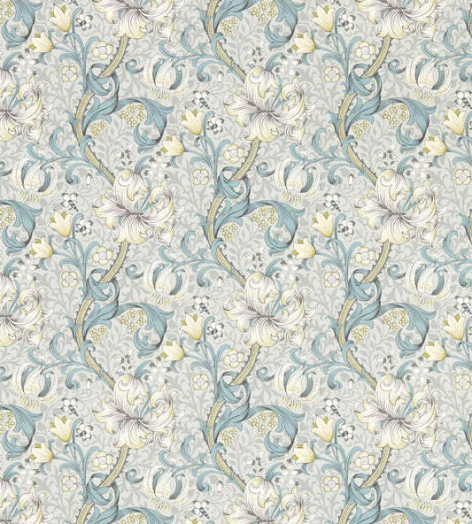Golden Lily Wallpaper by Clarke & Clarke Slate/Dove