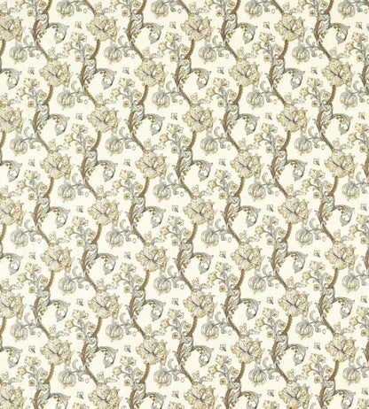 Golden Lily Embroidery Fabric by Clarke & Clarke Dove
