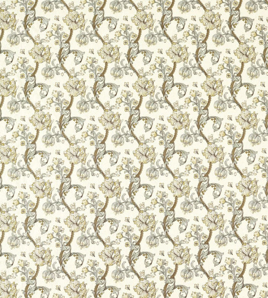 Golden Lily Embroidery Fabric by Clarke & Clarke Dove