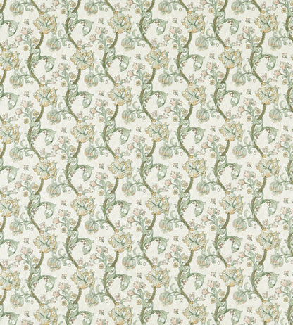 Golden Lily Embroidery Fabric by Clarke & Clarke Linen/Blush