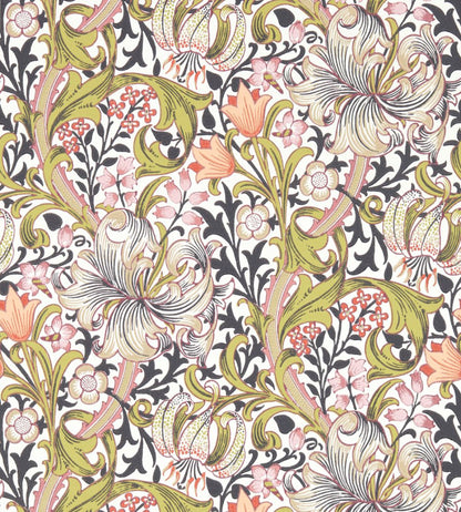 Golden Lily Wallpaper by Morris & Co Espresso
