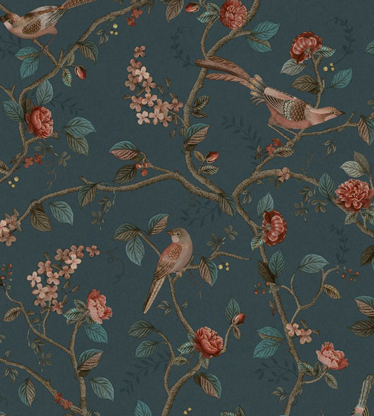 Good Nightingale Wallpaper by Eijffinger Dark Blue