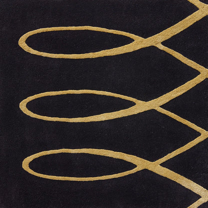 Gotham Tuft Rug by Pierre Frey in Noir/Gold (FT279001)
