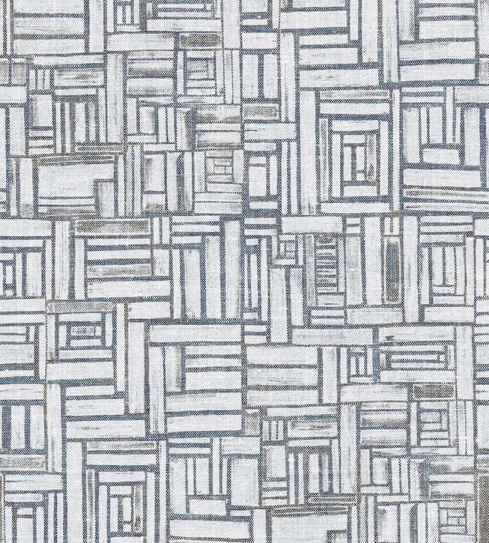 Gozo Raffia Wallpaper by Christopher Farr Cloth Cobalt