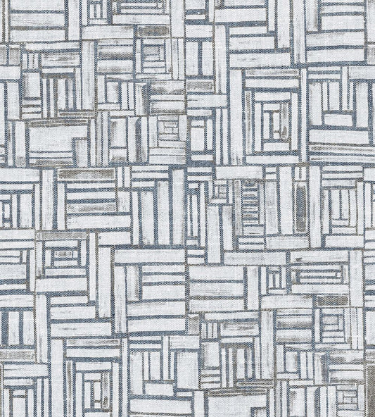 Gozo Raffia Wallpaper by Christopher Farr Cloth Cobalt
