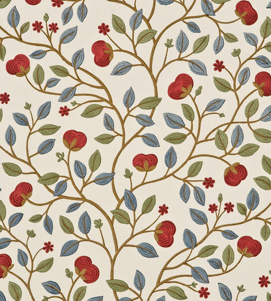 Medlar Wallpaper by GP & J Baker Blue, Red