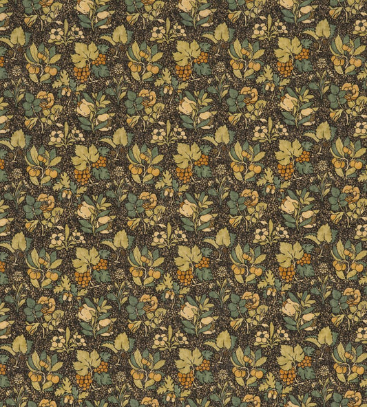 Meadow Fruit Fabric by GP & J Baker Charcoal/Green