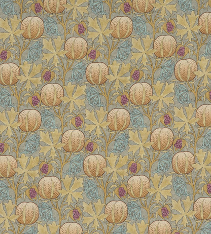 Pumpkins Fabric by GP & J Baker Teal
