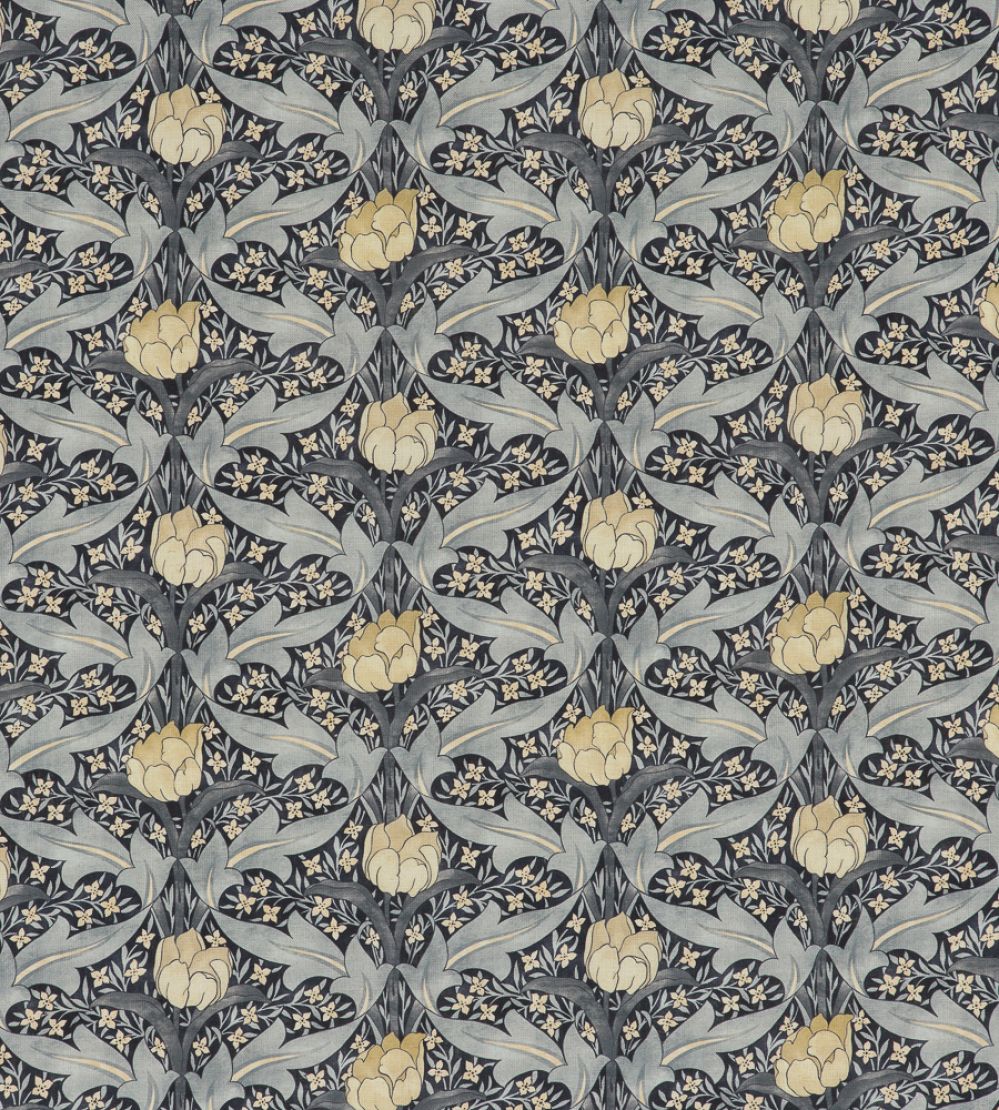 Tulip & Jasmine Fabric by GP & J Baker Indigo/Ivory