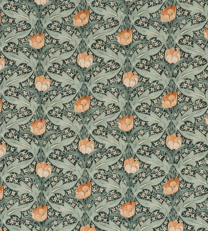 Tulip & Jasmine Fabric by GP & J Baker Teal