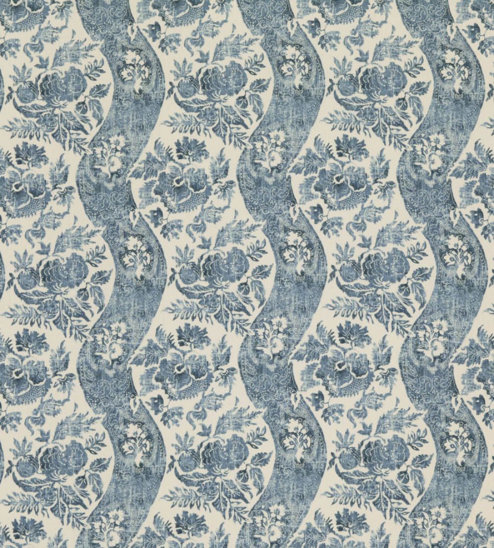 Caldbeck Fabric by GP & J Baker Indigo / Ivory