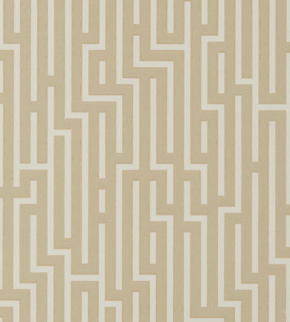 Fretwork Wallpaper by GP & J Baker Parchment