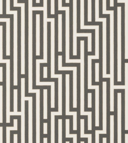 Fretwork Wallpaper by GP & J Baker Charcoal