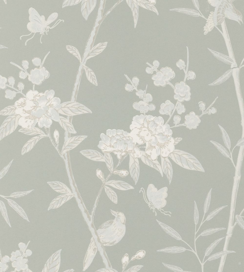 Peony & Blossom Wallpaper by GP & J Baker Soft Blue